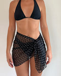 Black Polka Dot Mini Sarong