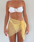 Yellow & Brown Polka Dot Mini Sarong
