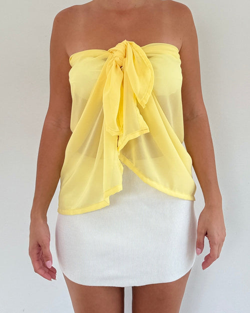 3 in 1 Butter Yellow Mini Sarong