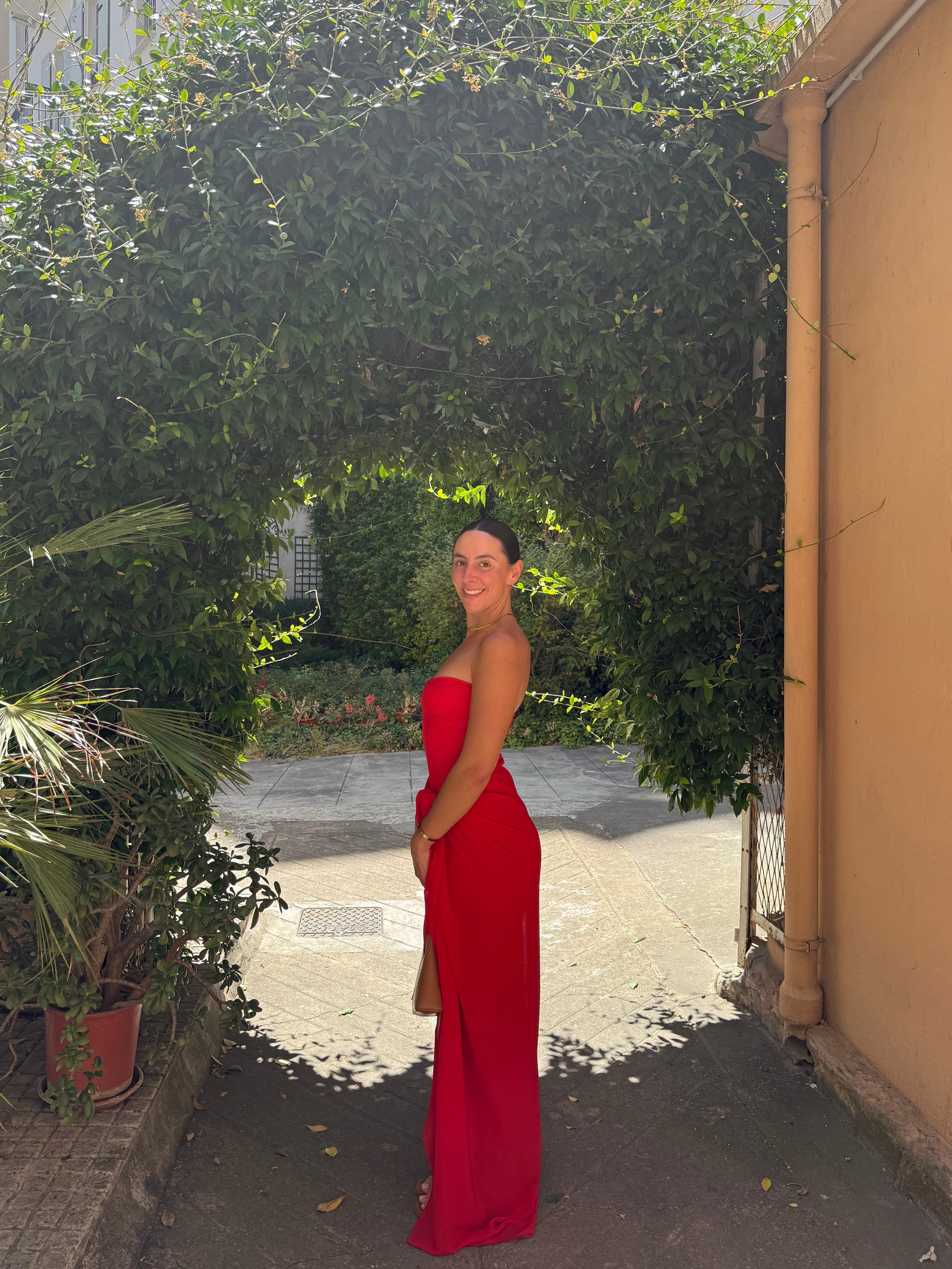Handcrafted Collection - The Felicity - Red Maxi Sheer Sarong