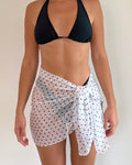 White Polka Dot Mini Sarong
