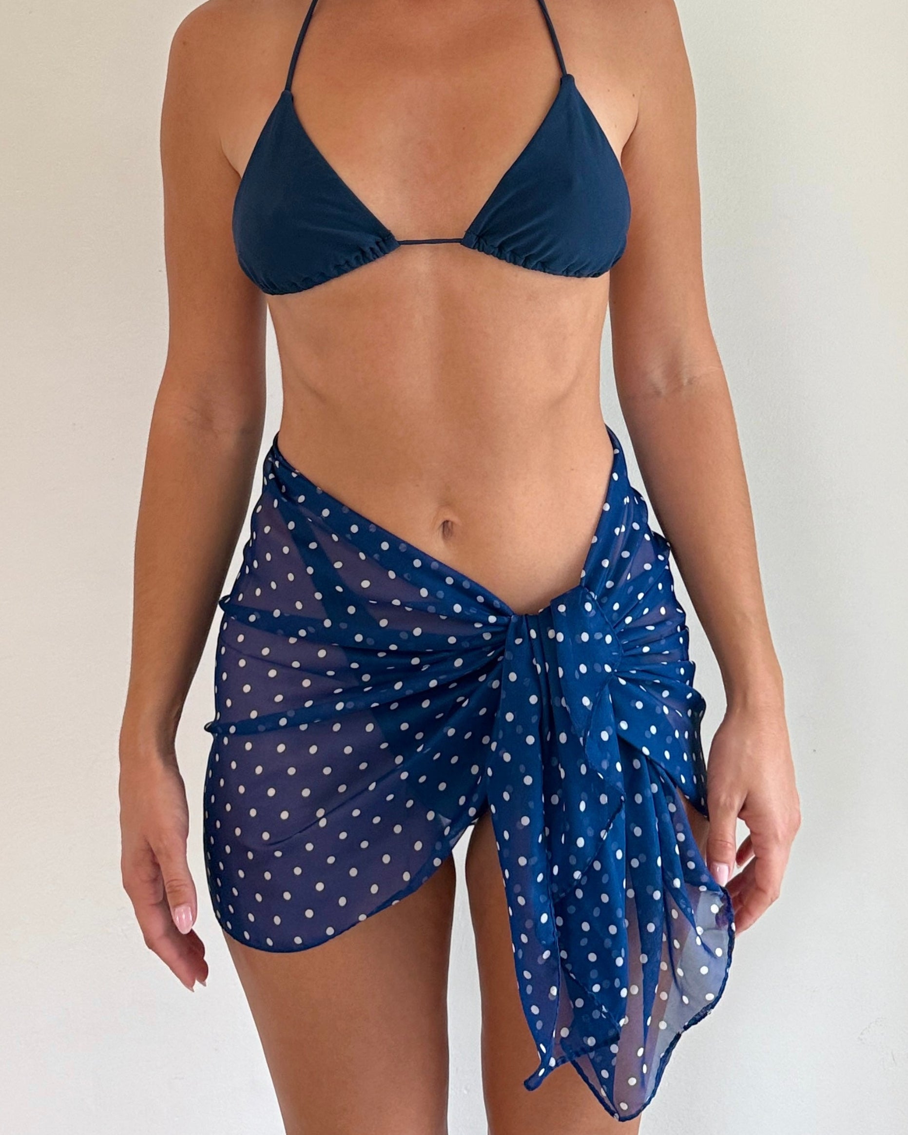 Blue Polka Dot Mini Sarong